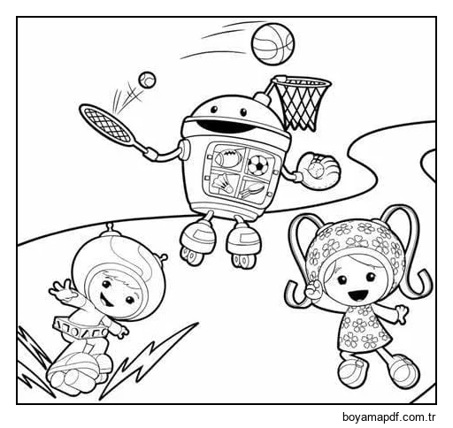 Takım Umizoomi Karikatür Boyama Sayfası