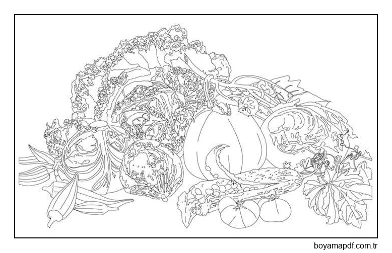 Taş Devre Sebze karakter çizimi