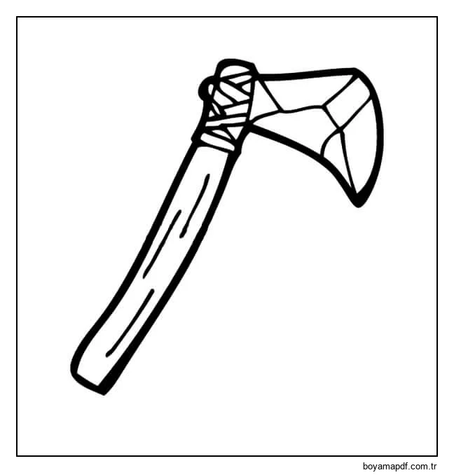 Taş Yaşı Baltası karakter çizimi