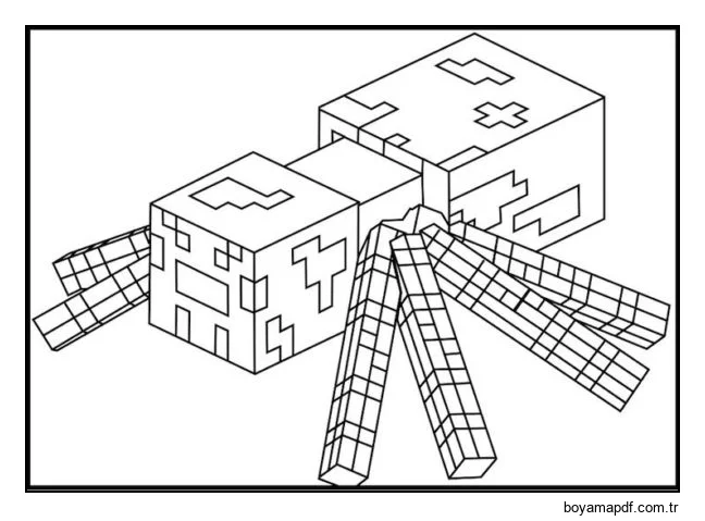Tehlikeli örümcek Boyama Sayfası