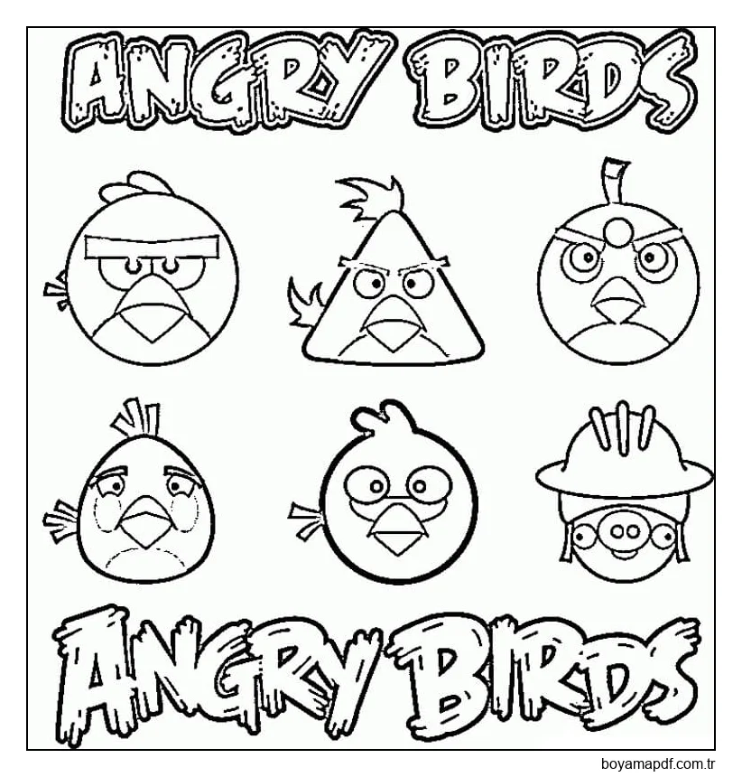 Temel Angry Birds Boyama Sayfası