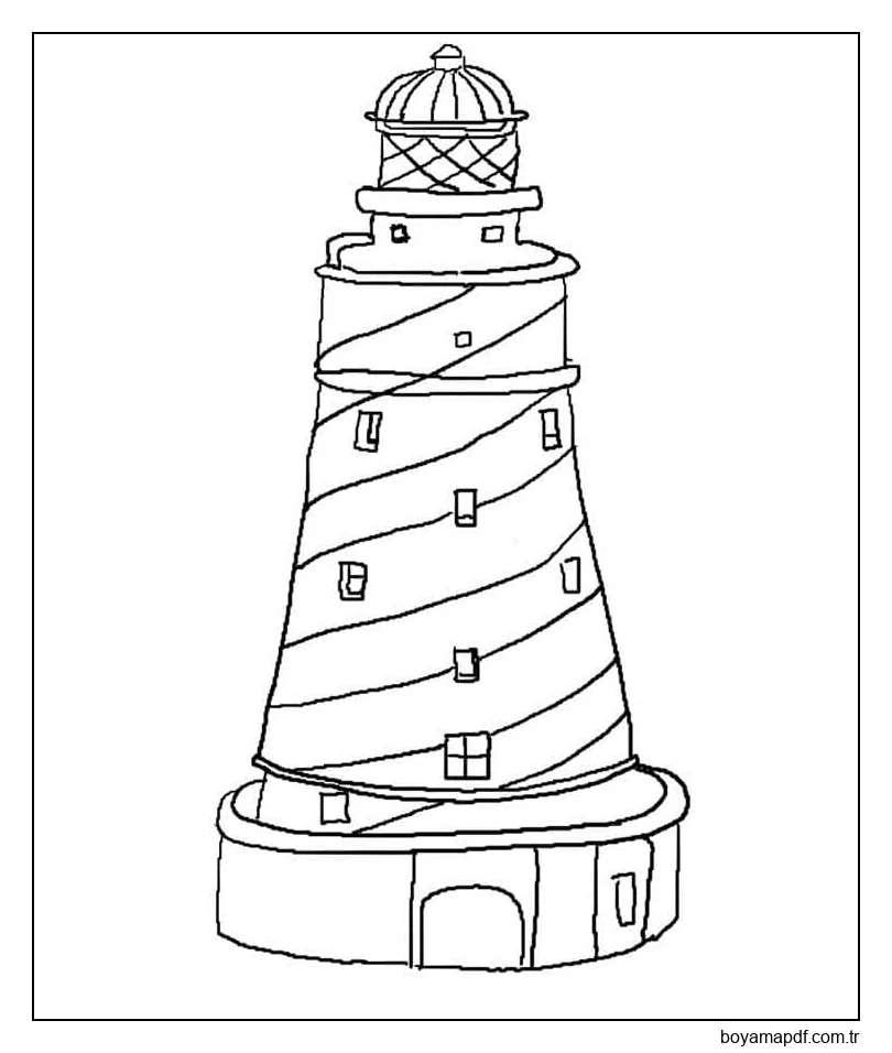 Temel deniz feneri karakter çizimi