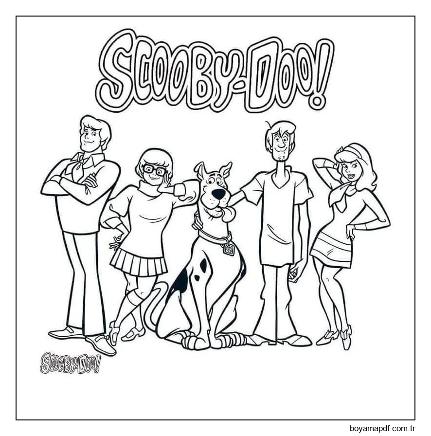 Temel Scooby Doo ve Arkadaşları karakter çizimi