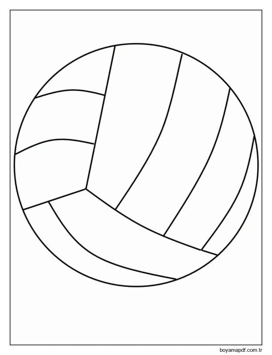 Temel Voleybol Boyama Sayfası