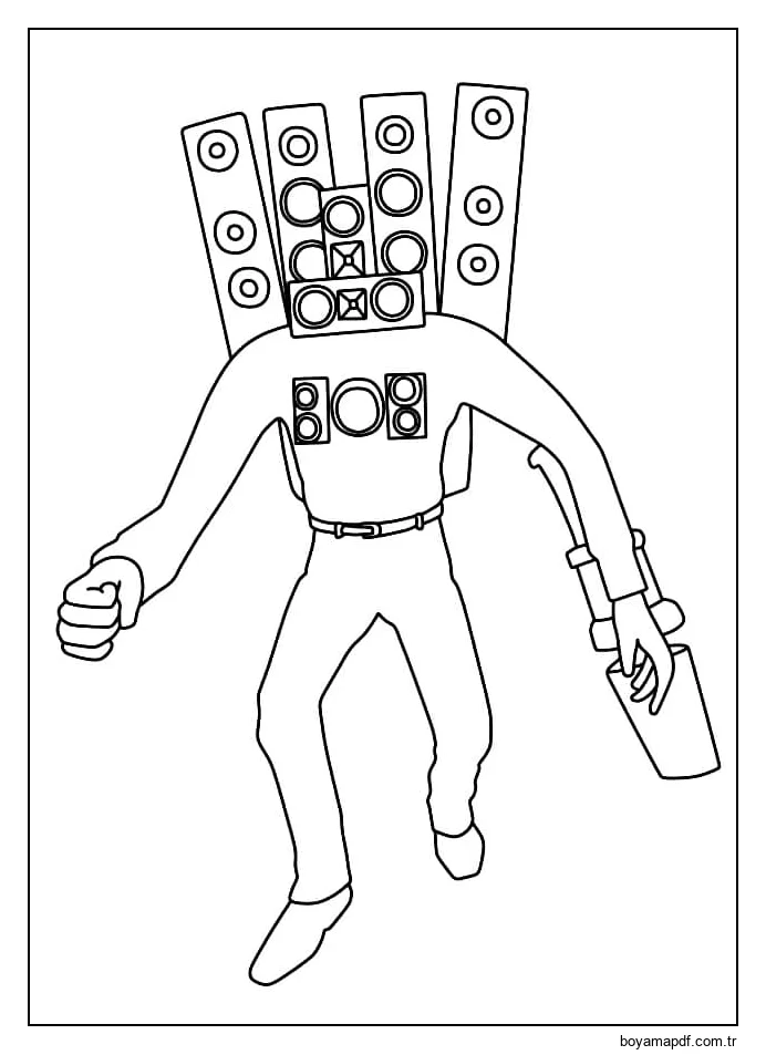 Titan konuşmacı karakter çizimi