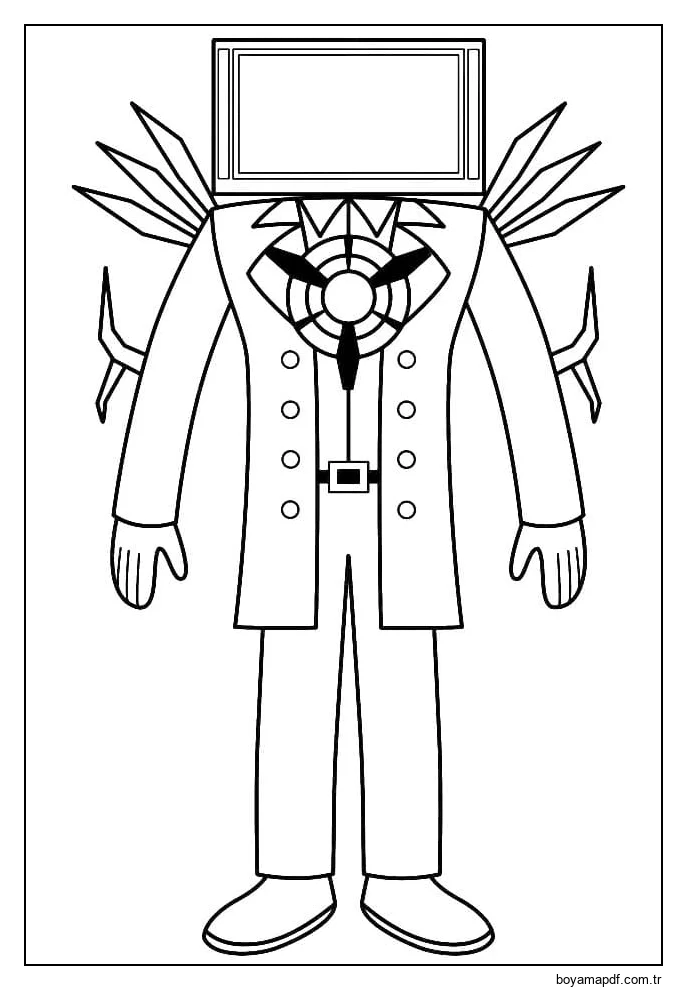 Titan TV Adamı karakter çizimi