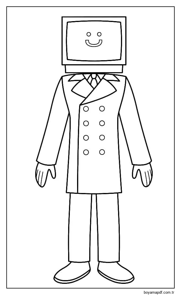 TV Adamı karakter çizimi