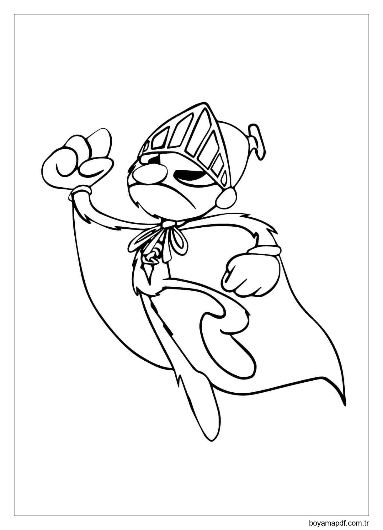 Uçan Süper Grover Boyama Sayfası