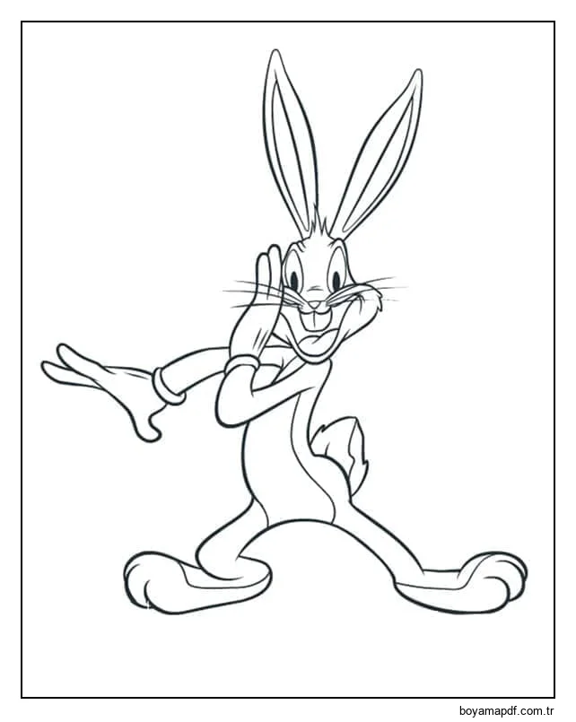 Ücretsiz Bugs Bunny karakter çizimi