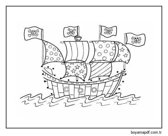 Ücretsiz Korsan Gemisi karakter çizimi