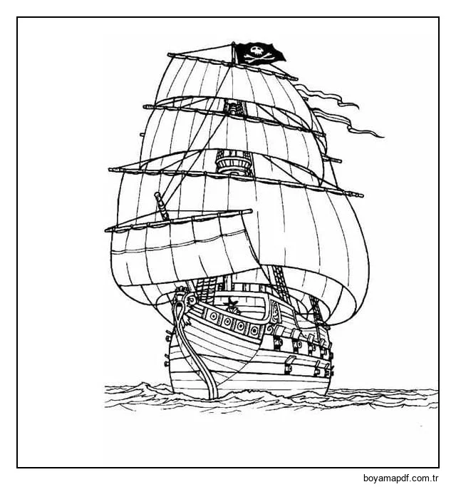 Ücretsiz Korsan Gemisi Resim karakter çizimi