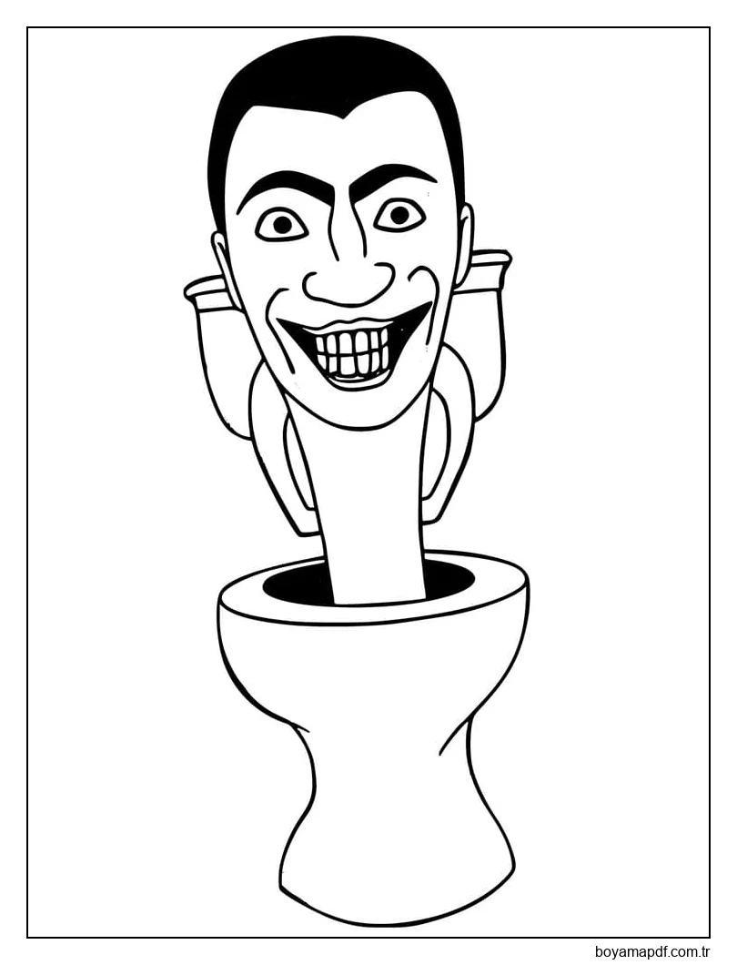 Ücretsiz Skibidi Tuvalet karakter çizimi