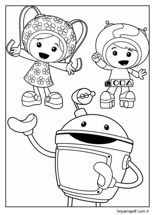 Ücretsiz Takım Umizoomi Anahat Boyama Sayfası