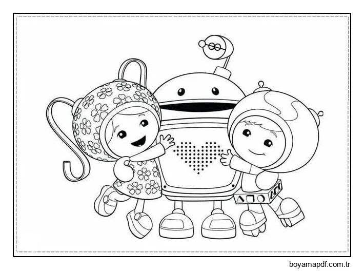 Ücretsiz Takım Umizoomi Resim Anahattı Boyama Sayfası