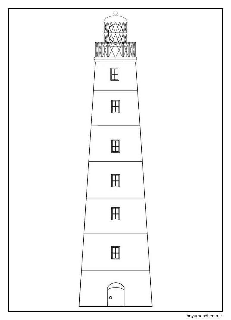 Ücretsiz yazdır Deniz Feneri karakter çizimi