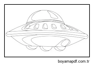 UFO Güzel Boyama Sayfası