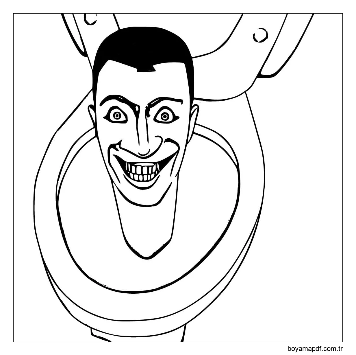 Ürpertici Skibidi Tuvalet karakter çizimi