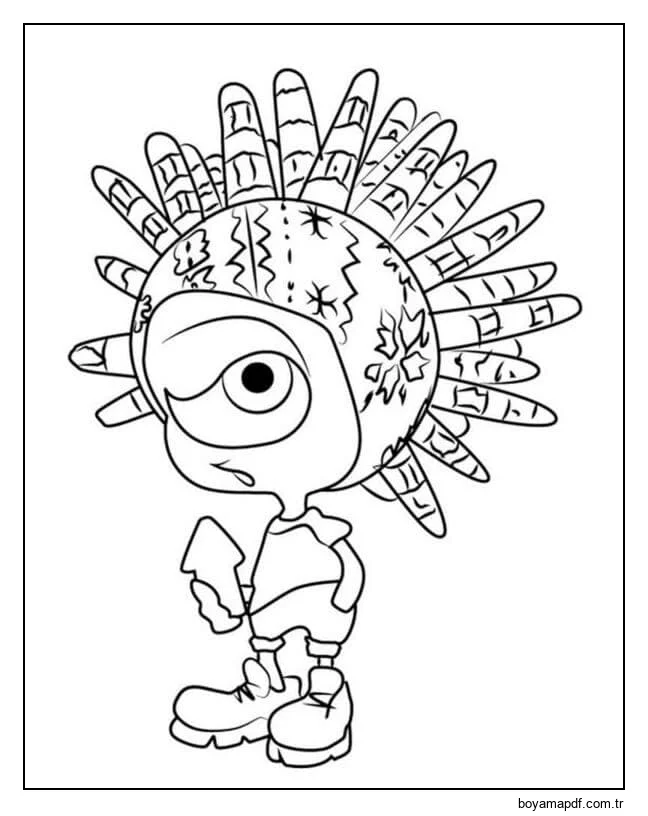 Uzay İnsansı karakter çizimi