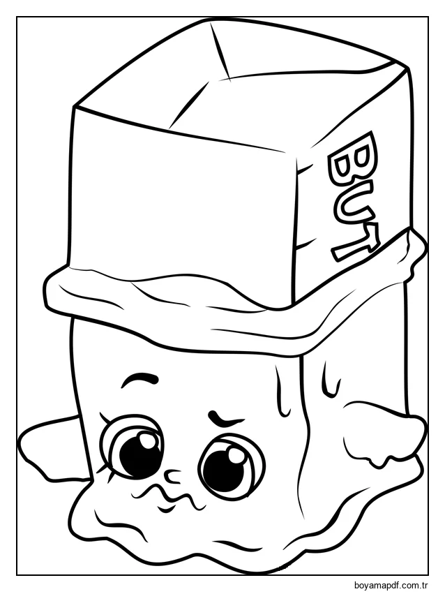 Üzgün Düğün Çiçeği Shopkin karakter çizimi