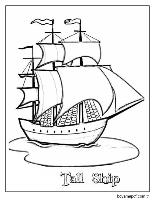 Uzun Gemi karakter çizimi