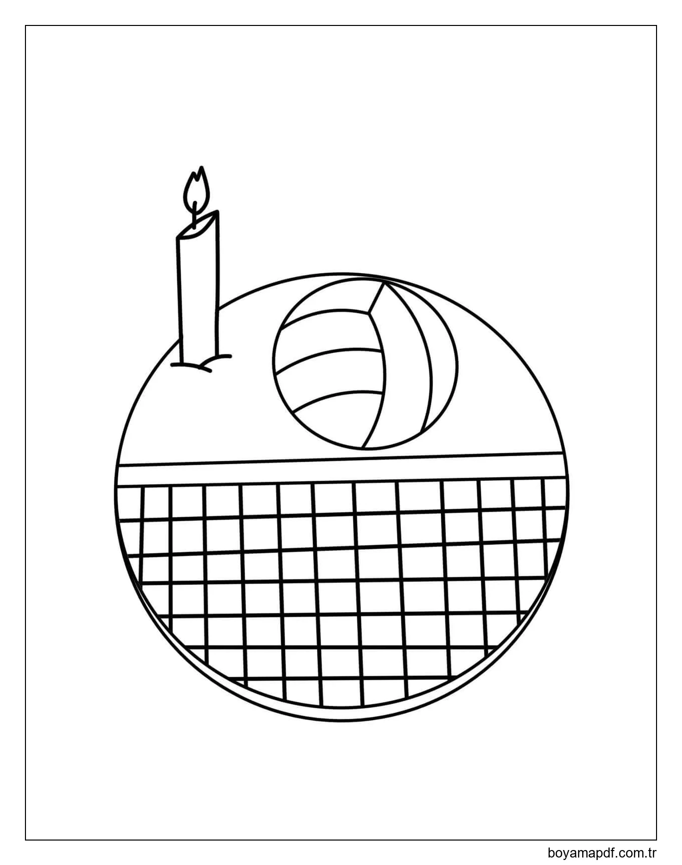 Voleybol Kek Boyama Sayfası