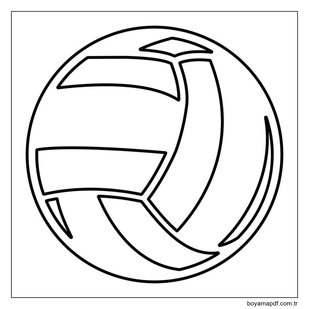 Voleybol Logosu Boyama Sayfası