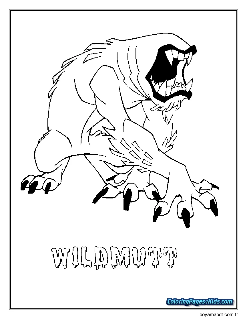 WildMutt Formu Boyama Sayfası