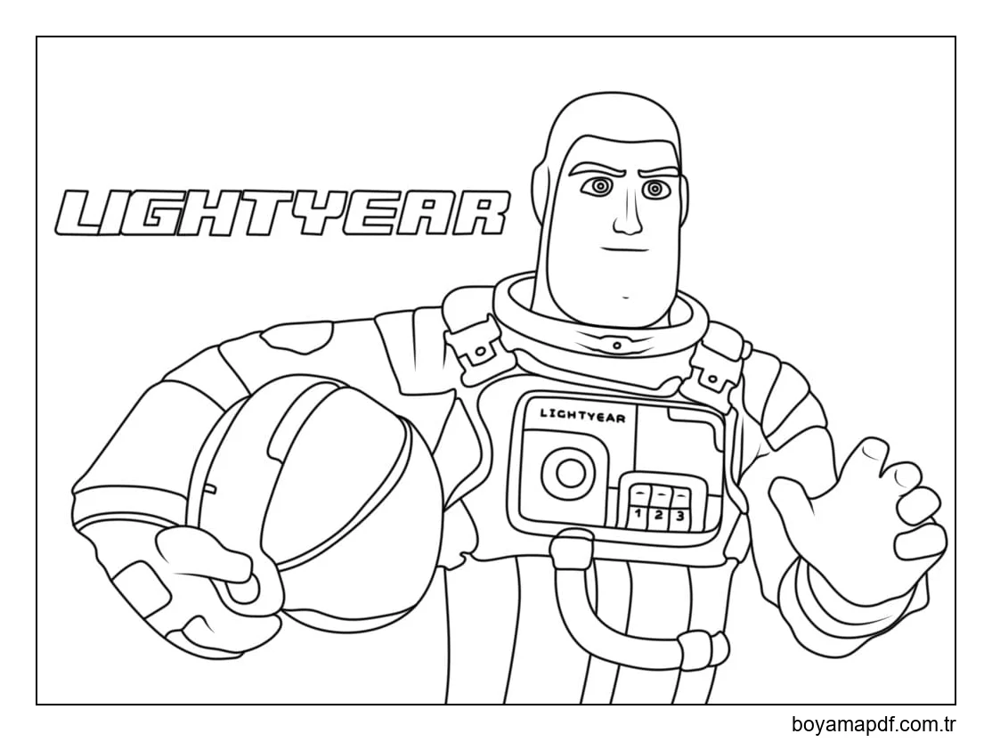 Yazdırılabilir Işıkyılı karakter çizimi