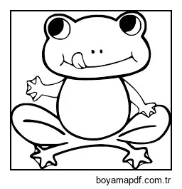 Yıldızlı Kurbağa Boyama Sayfası