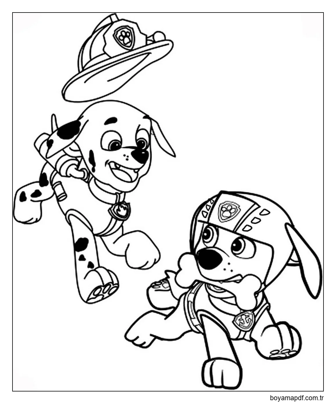 Zuma Kızak Boyama Sayfası