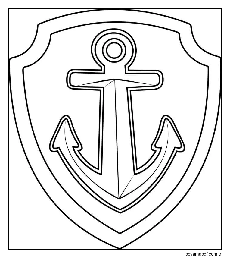 Zuma'nın Rozeti Boyama Sayfası